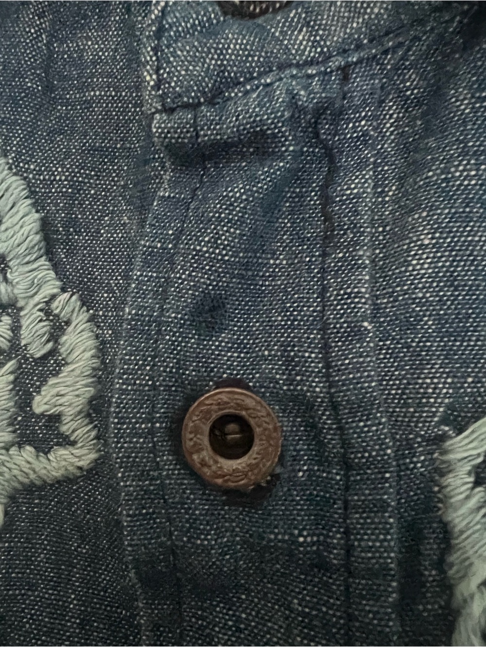 The Great China Wall Motor City Freedom Cycle Denim Shirt ASO Jessica Simpson - Picture 4 of 16